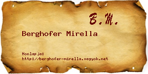 Berghofer Mirella névjegykártya